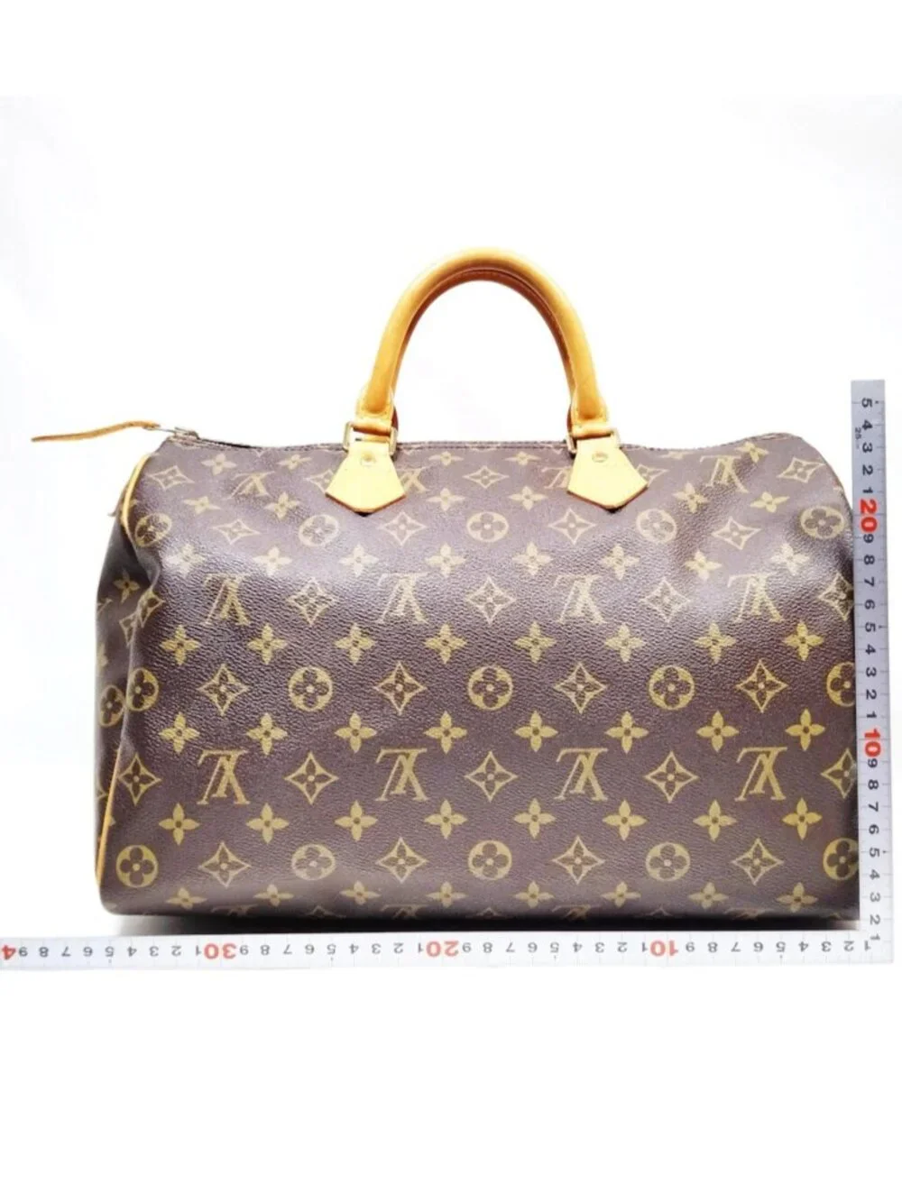 Authentic Louis Vuitton Speedy 35 Monogram Canvas Vintage Brown Top Handle